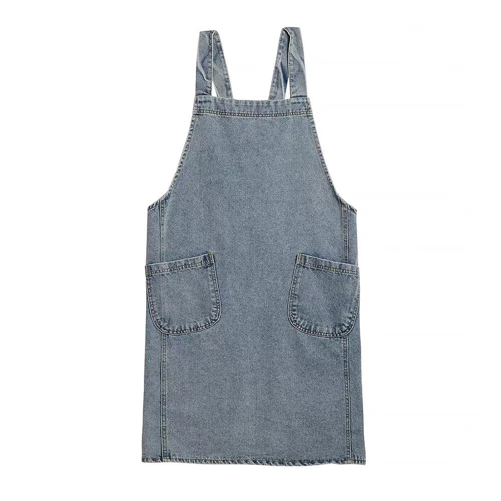 BowLift | Casual Cotton Denim Pocket Apron