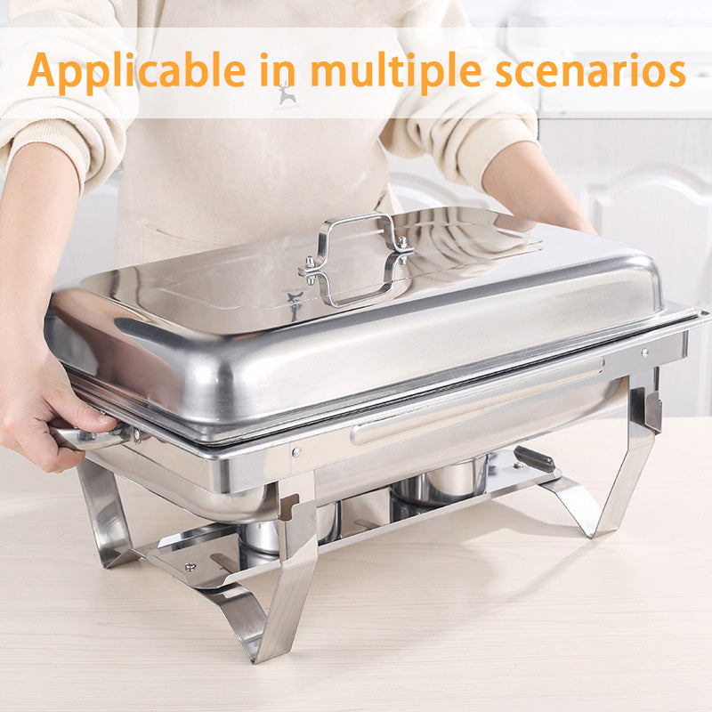 BowLift | Thickened Stainless Steel Commercial Household Buffet Stove, Restaurant Hotel Heating Container Alcohol Insulation Stove