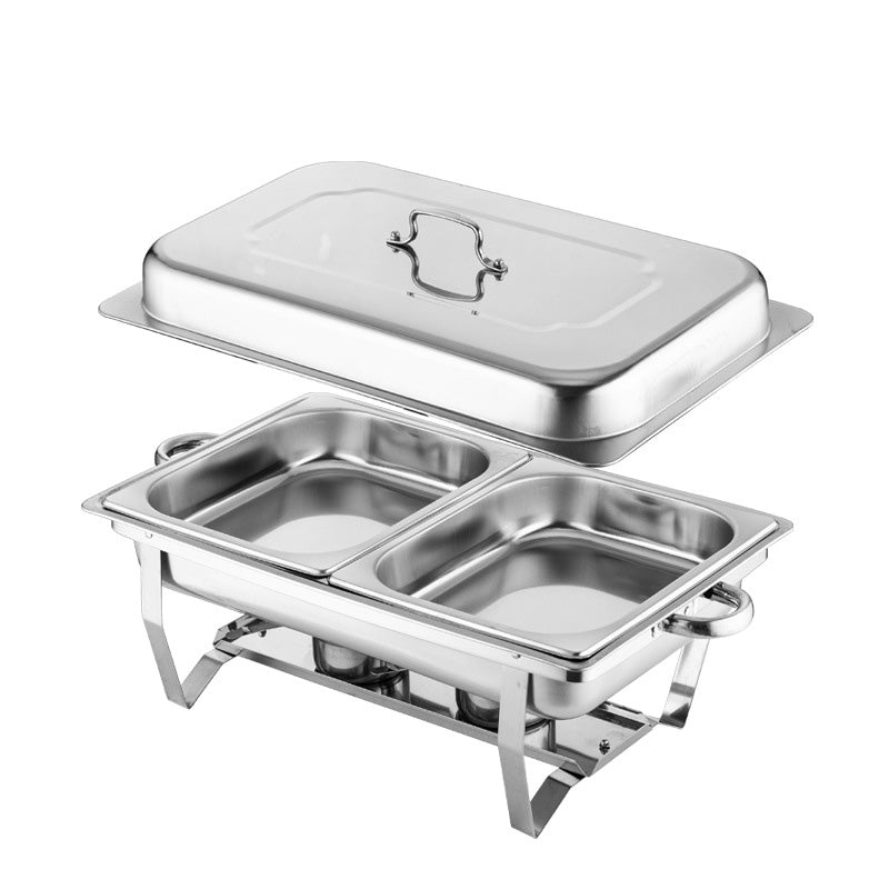 BowLift | Thickened Stainless Steel Commercial Household Buffet Stove, Restaurant Hotel Heating Container Alcohol Insulation Stove