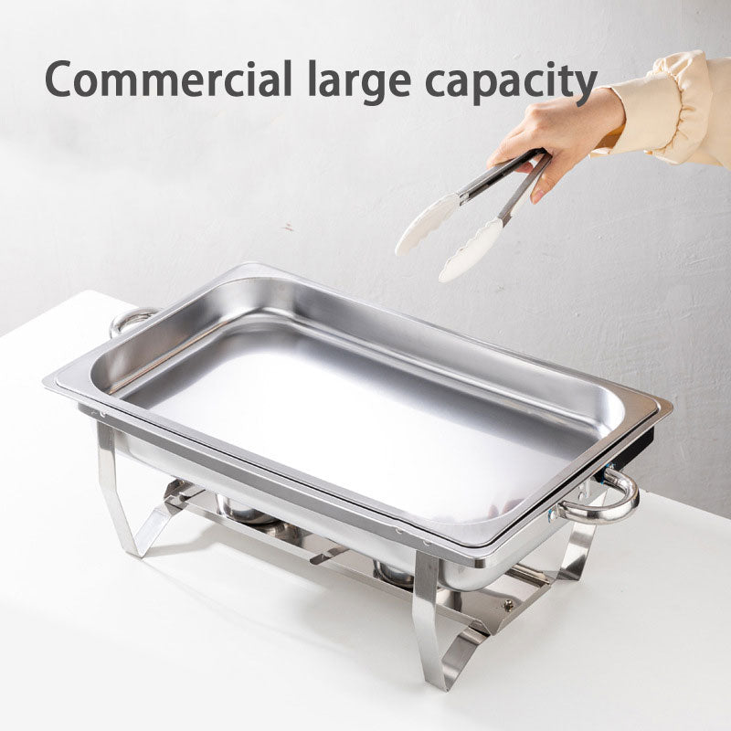 BowLift | Thickened Stainless Steel Buffet Furnace Restaurant Hotel Heating Compartment Container Alcohol Insulation Furnace Commercial