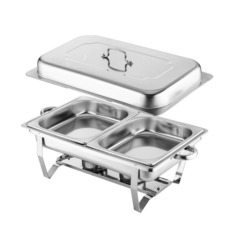BowLift | Thickened Stainless Steel Buffet Furnace Restaurant Hotel Heating Compartment Container Alcohol Insulation Furnace Commercial