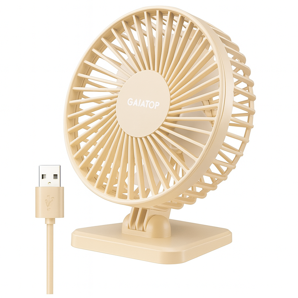 BowLift | BreezePro Lunara | USB Mini Fan | 3 Speed Levels | Compact & Quiet | For Home & Travel