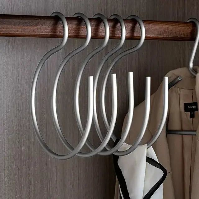 BowLift | HangStruct – S-shaped metal hangers (set of 5) for space saving