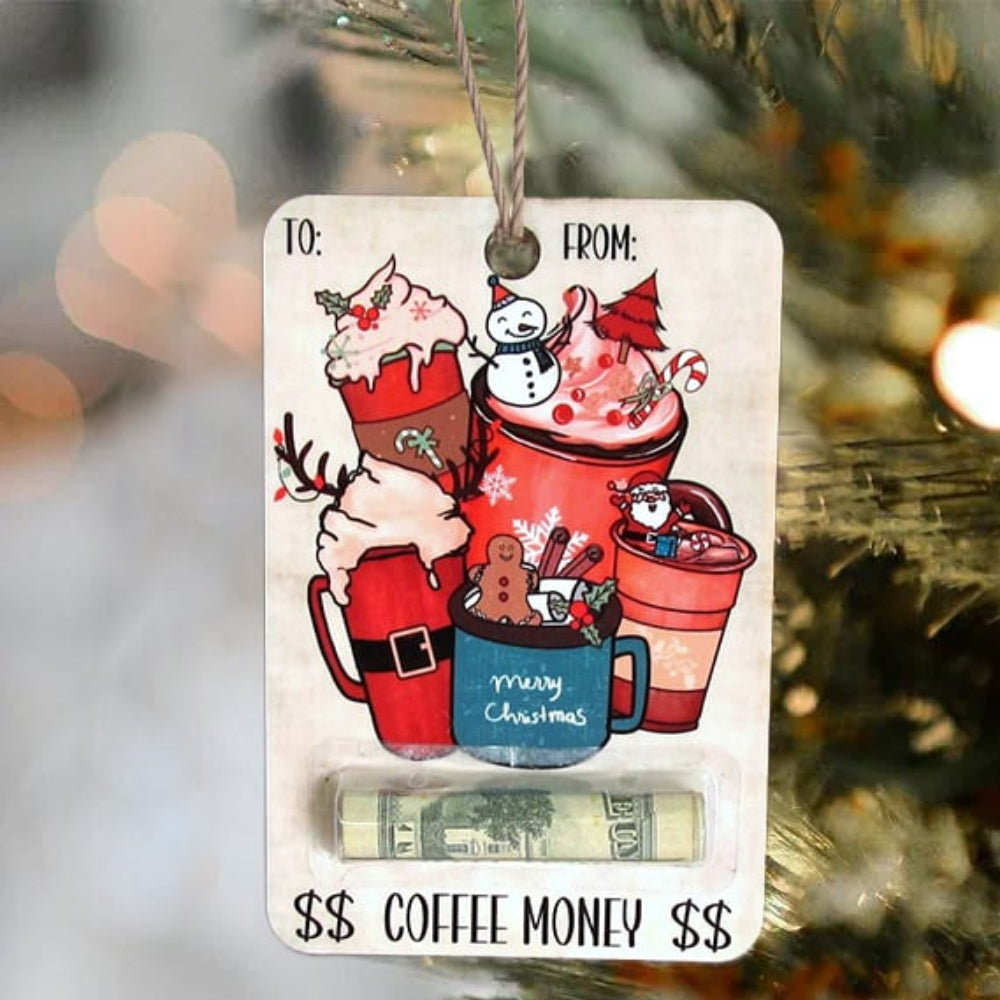 BowLift | Christmas Cards Wooden Money Holder Ornament Decoration