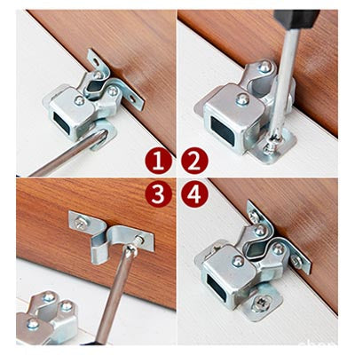 BowLift | Classic Cabinet Door Stainless Steel Snap Locks