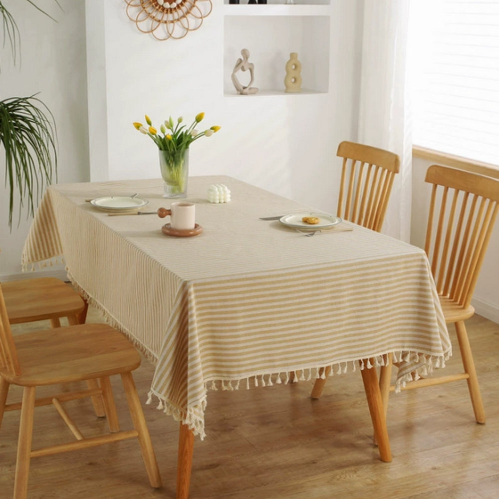 BowLift | Classic Striped Tassel Table Cloth