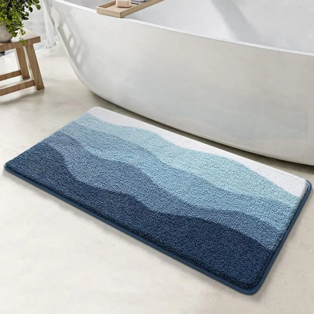 BowLift | Coastal Wave Pattern Non-Slip Bath Mat