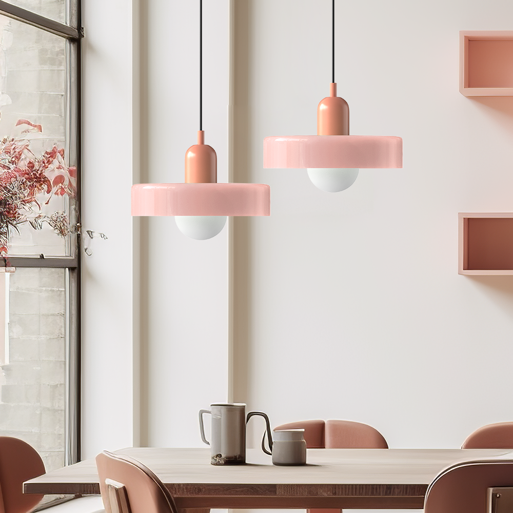 BowLift | Bauhaus Inspired Colourful Glass Pendant Light