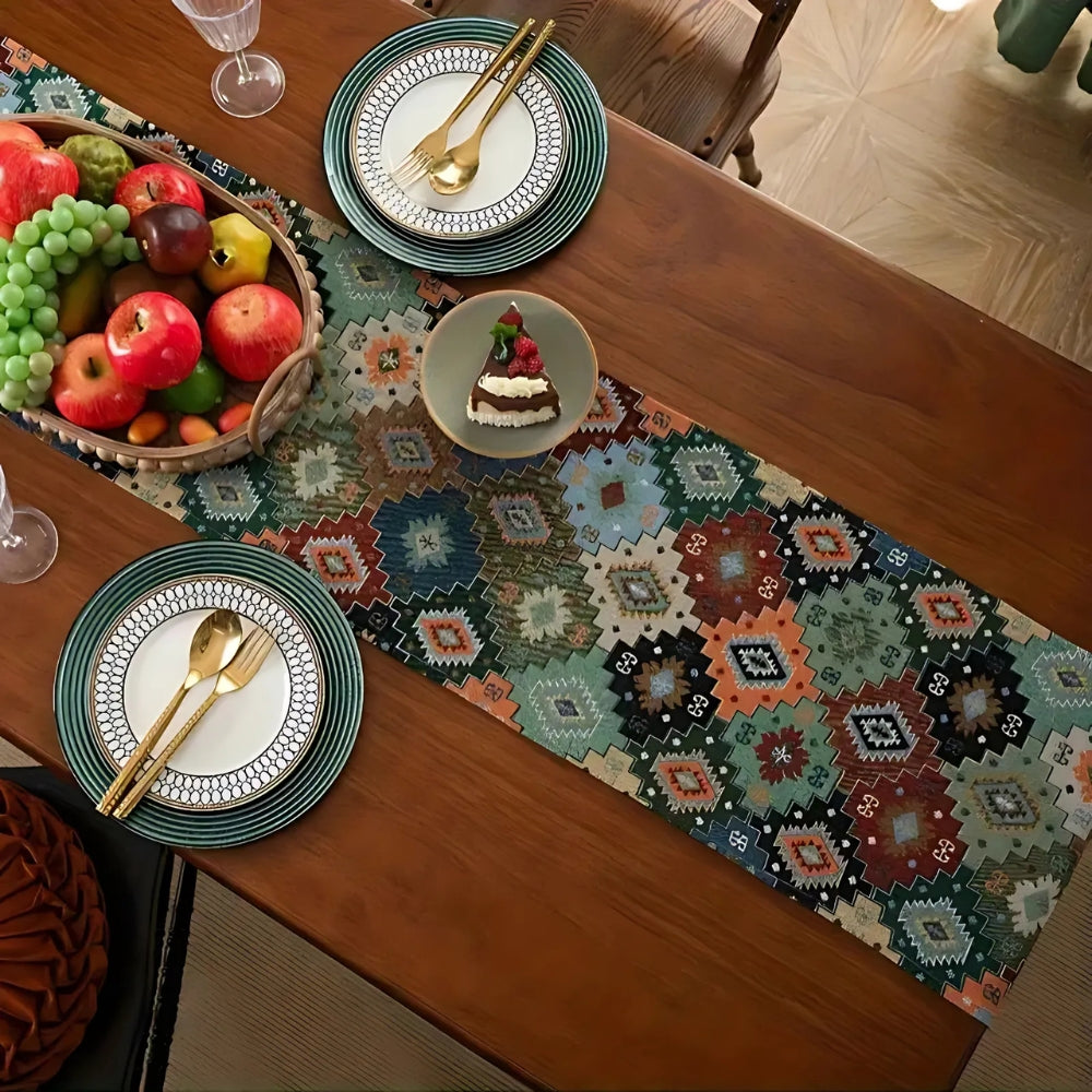 BowLift | Colorful Geometric Tassel Table Runner Decor