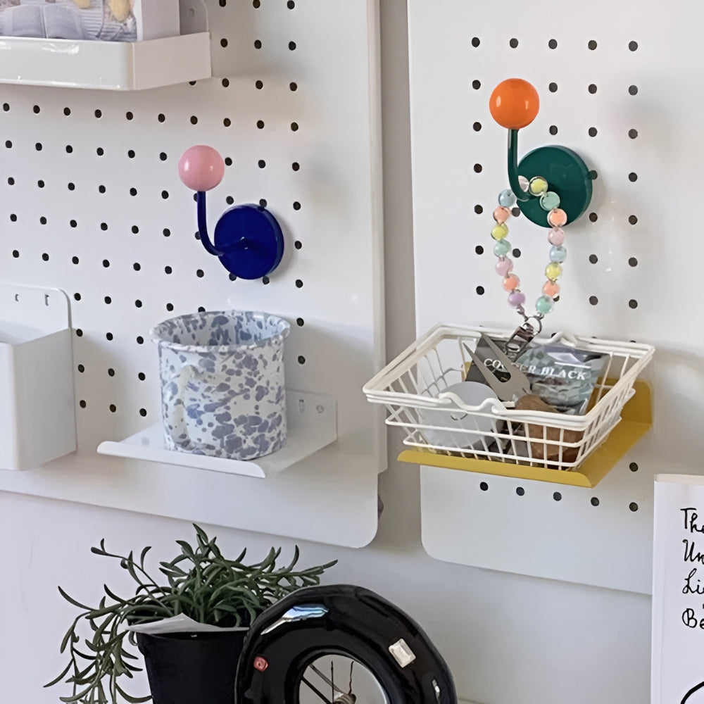 BowLift | Colorful Magnetic Wooden Ball Hooks Home Storage