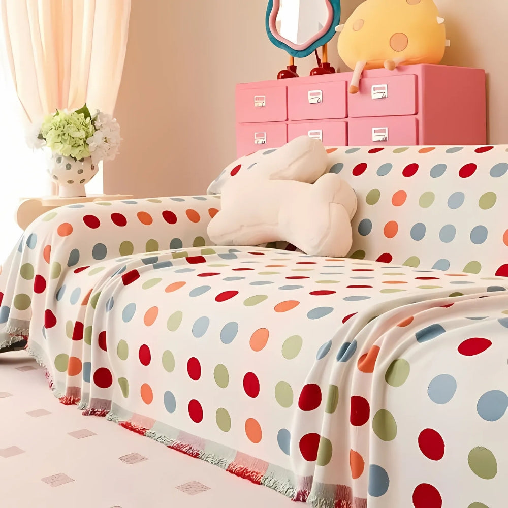 BowLift | Colorful Polka Dot Sofa Cover