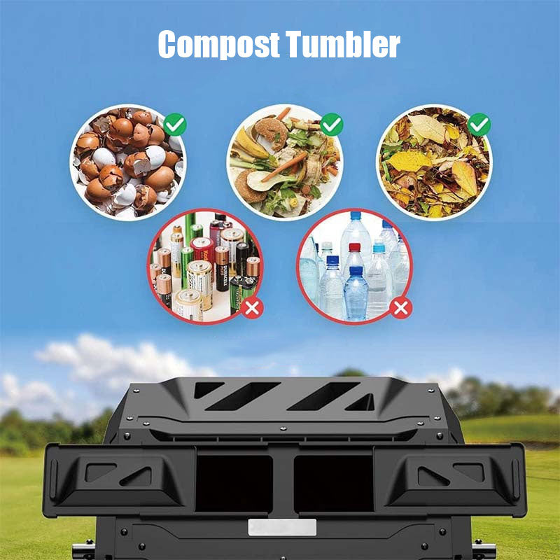 BowLift | Tipping Bucket Compost Drum Box Composter, Garden Leaf Compost Barrel Leaf Fermentation Box