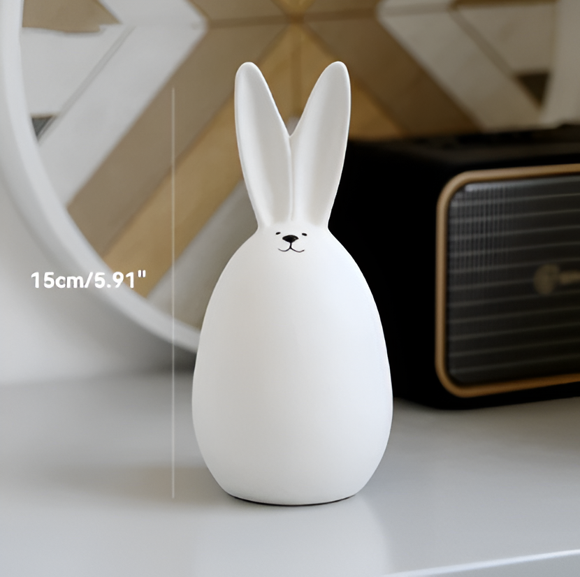 BowLift | ConeyBliss Minimalist Ceramic Bunny – Elegant White Easter Rabbit Figurine Decor