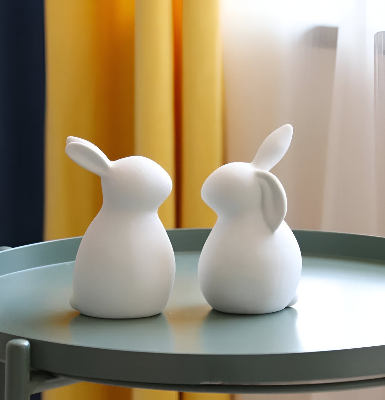 BowLift | ConeyBliss Minimalist Ceramic Bunny – Elegant White Easter Rabbit Figurine Decor