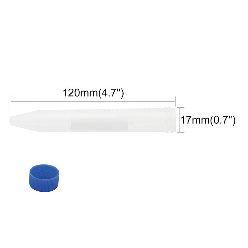 BowLift | 100 PCS Conical Tubes Sterile, 15mL Centrifuge Tubes with Graduated and Write Marks, Leak-Proof Screw Caps