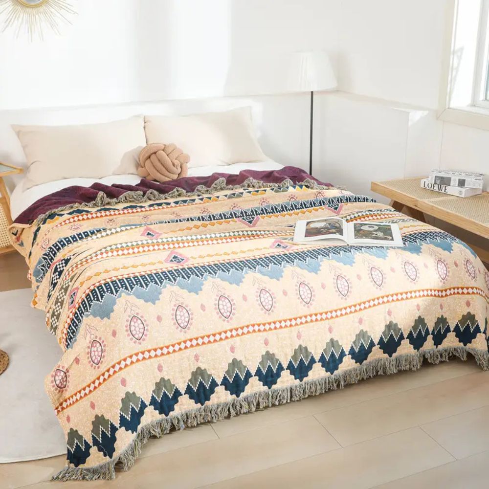 BowLift | Cozy Artisan Patterned Cotton Throw Blanket