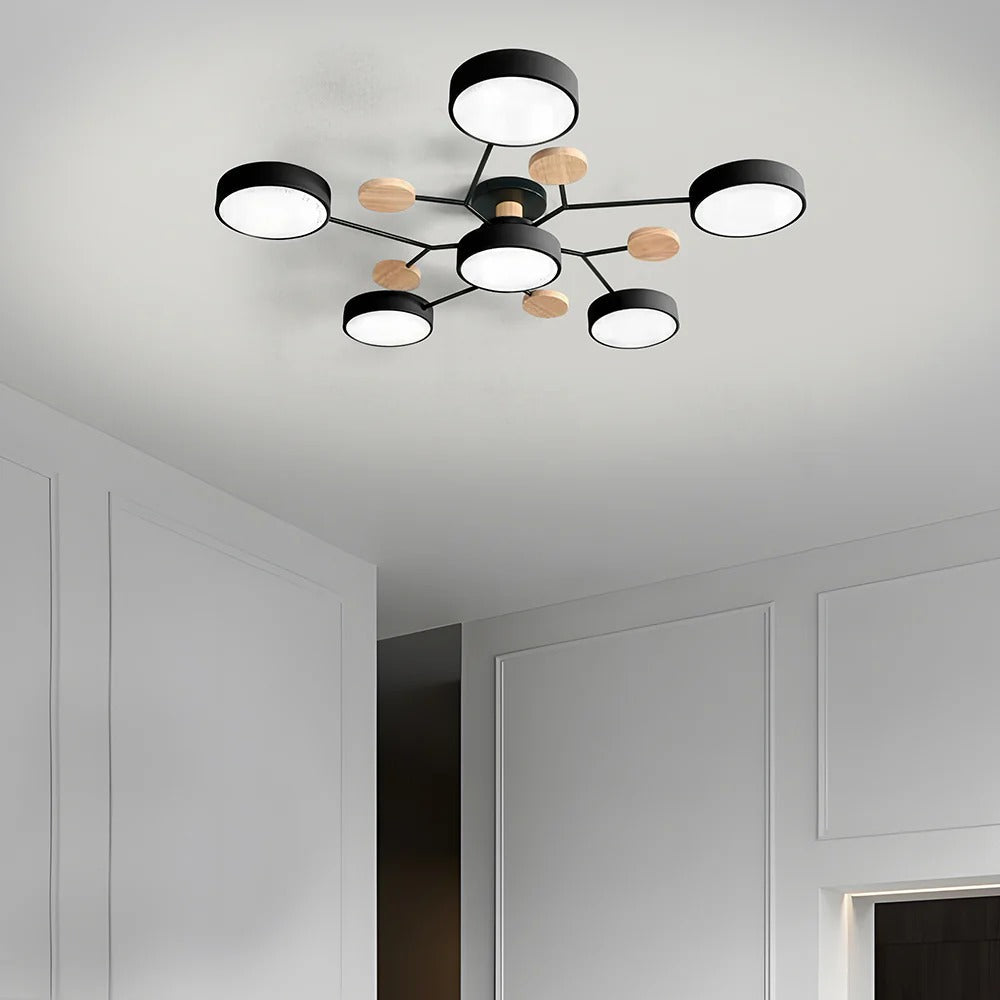 BowLift | Contemporary Round Iron LED Chandelier | Energy-Efficient. Stylish Lighting for Living Rooms. Dining Areas & Entryways
