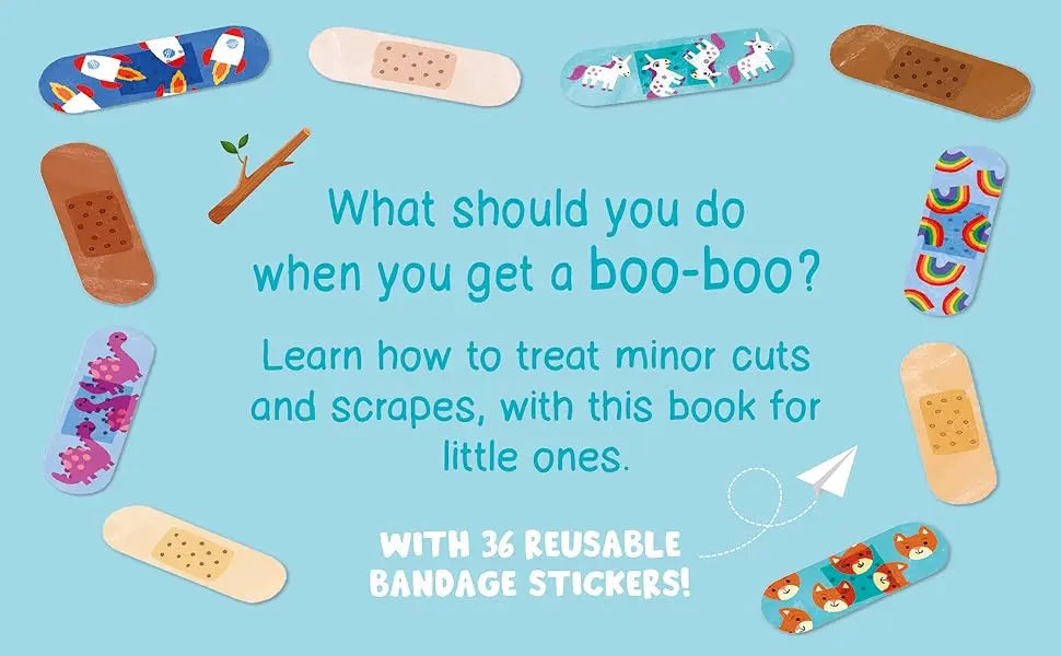 BowLift | The "Ouch Book" – Interactive Picture Book with 36 Reusable Band-Aid Stickers