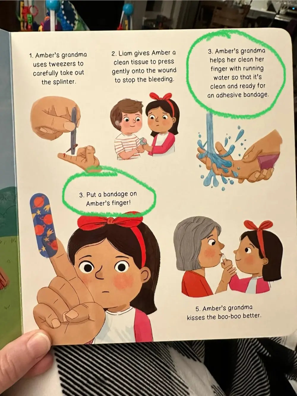 BowLift | The "Ouch Book" – Interactive Picture Book with 36 Reusable Band-Aid Stickers