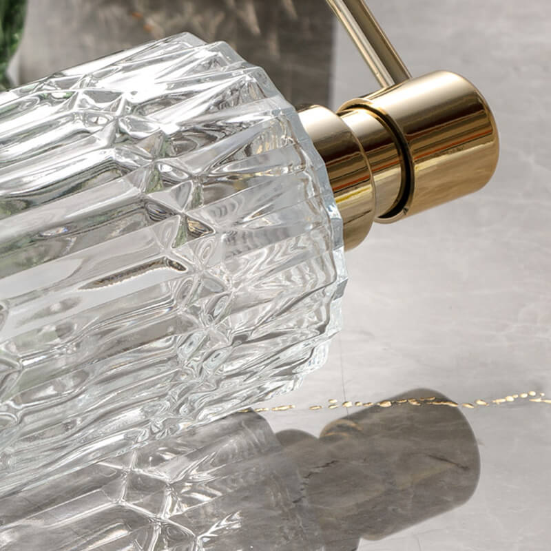 BowLift | Diamond Pattern Glass Soap Dispenser