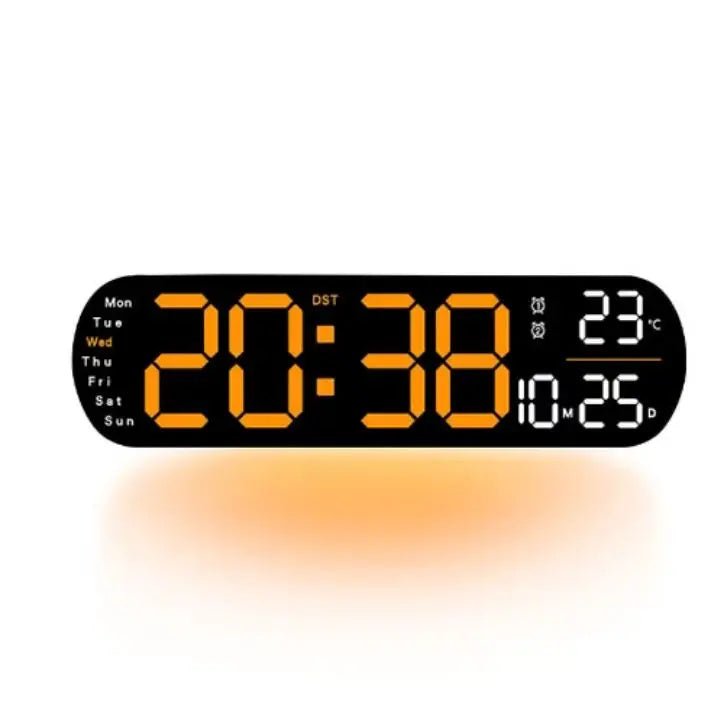 BowLift | Digital Wall Clock Large LED Display with Remote Control
