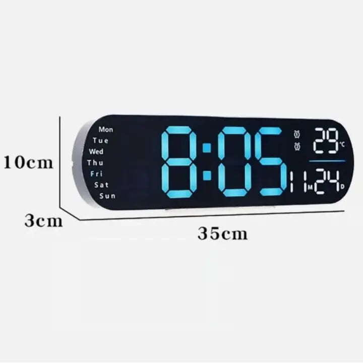 BowLift | Digital Wall Clock Large LED Display with Remote Control