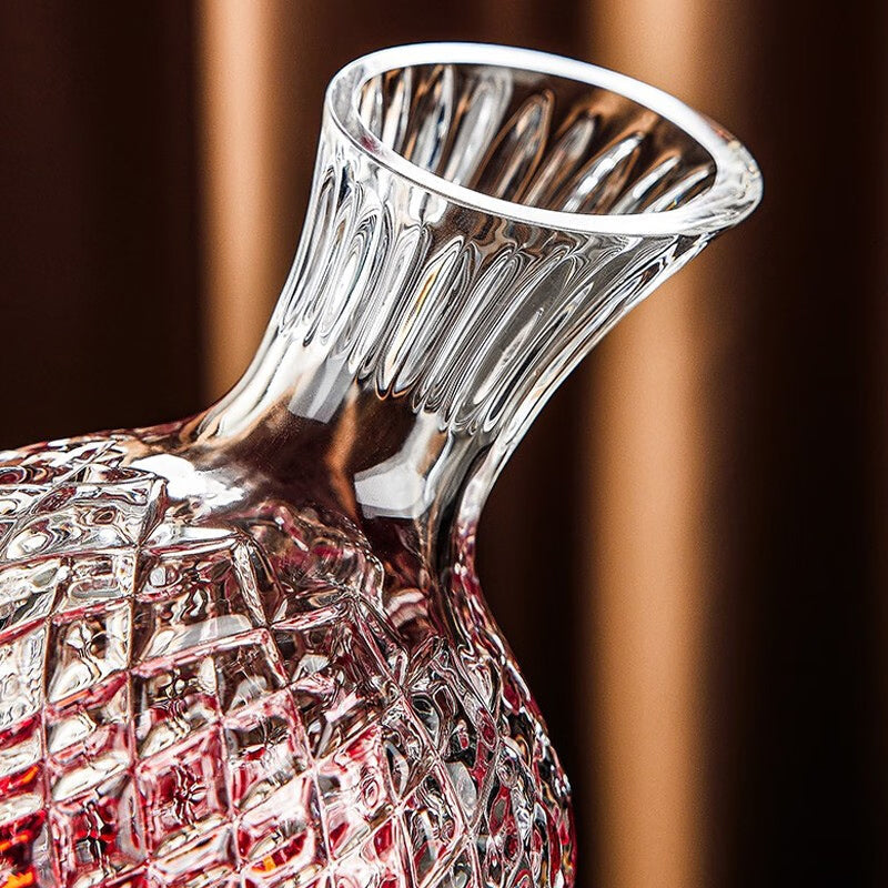 BowLift | Rotating Red Wine Decanter Wine Dispenser Crystal Glass Creative Gyro Household Wine Dispenser 1500Ml Silver