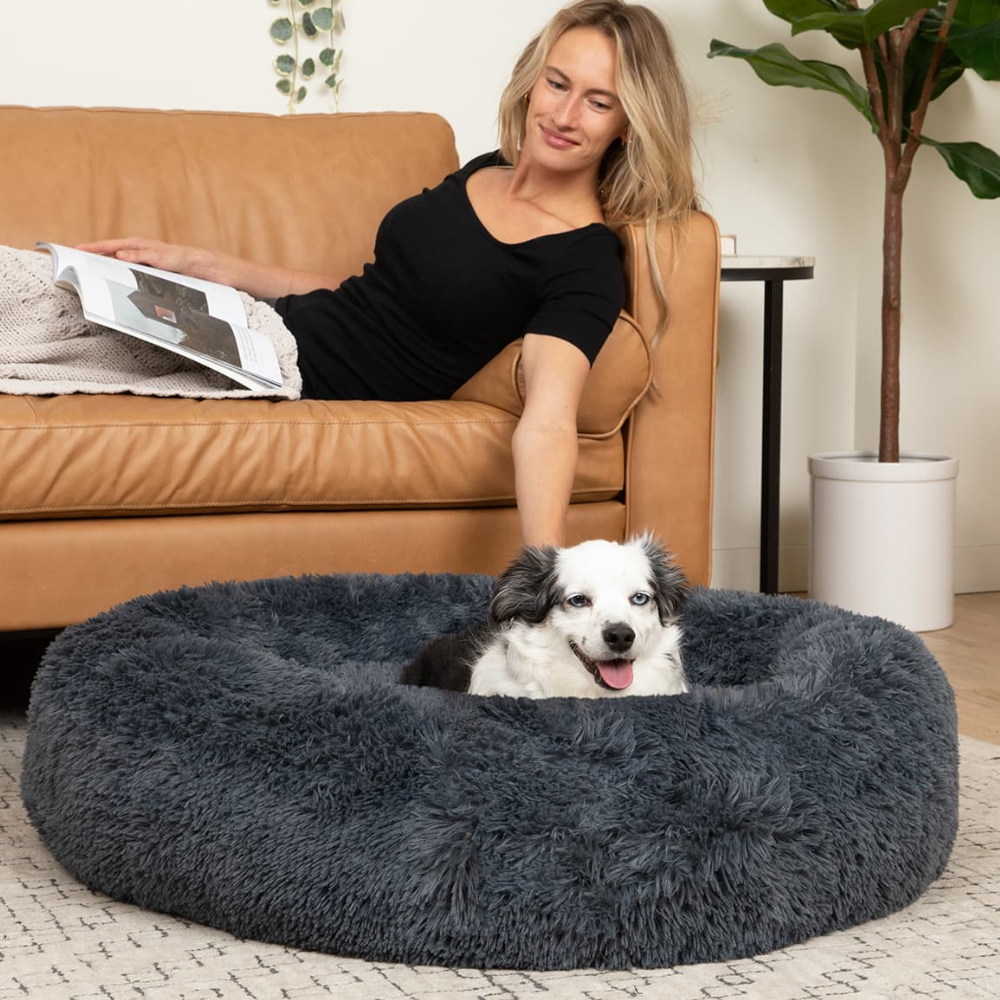 BowLift | Dog Calming Bed Soft Plush Anxiety Relief Pet Cushion