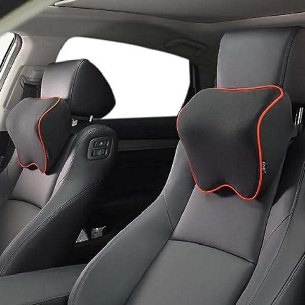 BowLift | 2-piece Set Memory Foam Neck Pillows for Maximum Driving Comfort