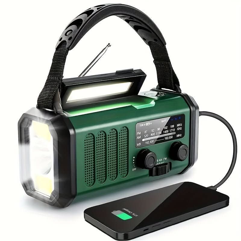 BowLift | Emergency radio with solar, flashlight & USB charging function
