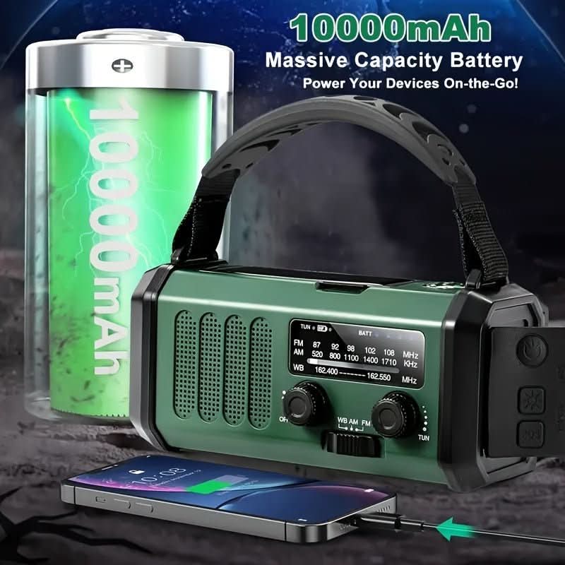 BowLift | Emergency radio with solar, flashlight & USB charging function