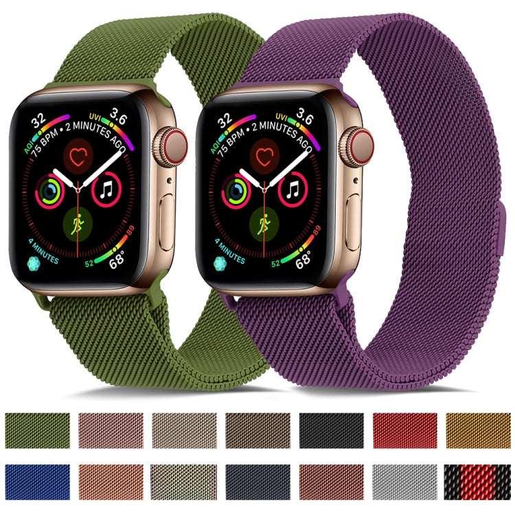 BowLift | Frerndorf | Milanese stainless steel watch strap for Apple Watch Series 9&8&7 41mm / SE 3&SE 2&6&SE&5&4 40mm / 3&2&1 38mm (Brown)