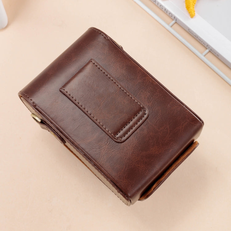 BowLift | For FUJIFILM X100VI Full Body Leather Camera Case Bag with Strap (Coffee)