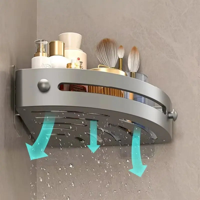 BowLift | Corner Shower Shelf – Space-saving Wall Storage for Your Bathroom