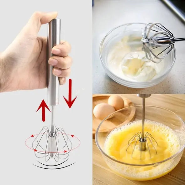 BowLift | Stainless Steel Hand Whisk – Quick Mixing Without Electricity