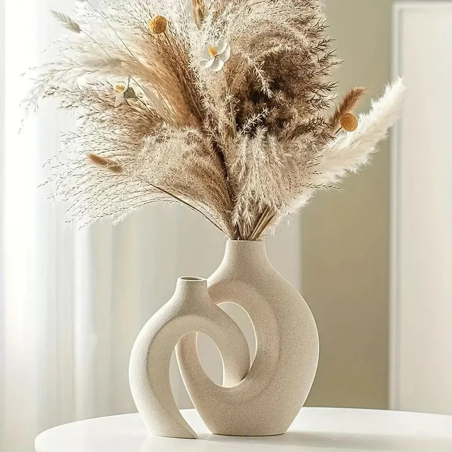 BowLift | Unique Round Hollow 2-in-1 Nordic Ceramic Vase