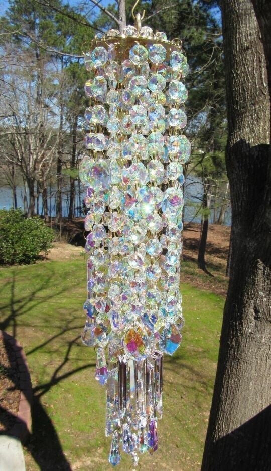 BowLift | HarmonyGleam Crystal Wind Chime – Tranquil Garden Decoration