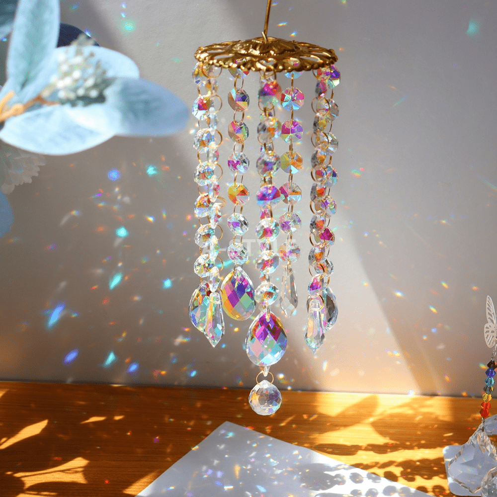 BowLift | HarmonyGleam Crystal Wind Chime – Tranquil Garden Decoration