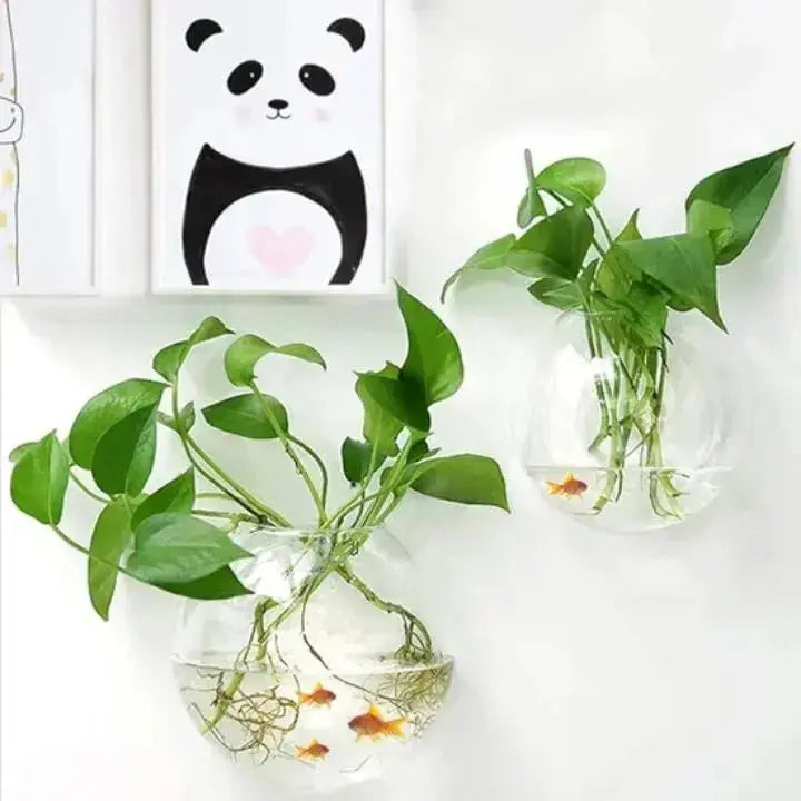BowLift | Elegant Glass Wall Vase – Minimalist Plant Holder