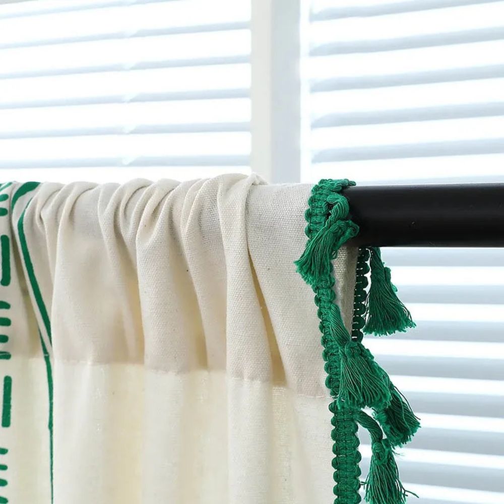 BowLift | Emerald Tribe Boho Tassel Curtain