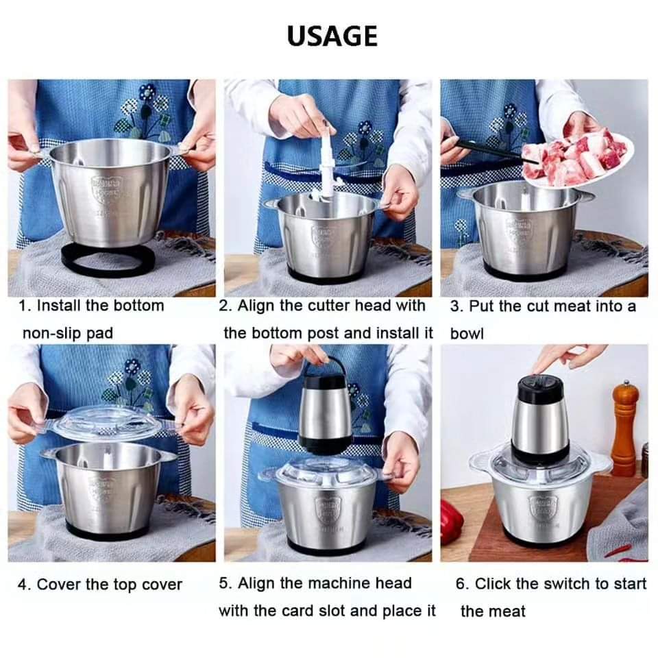 BowLift | 3L Stainless Steel Electric Meat Grinder