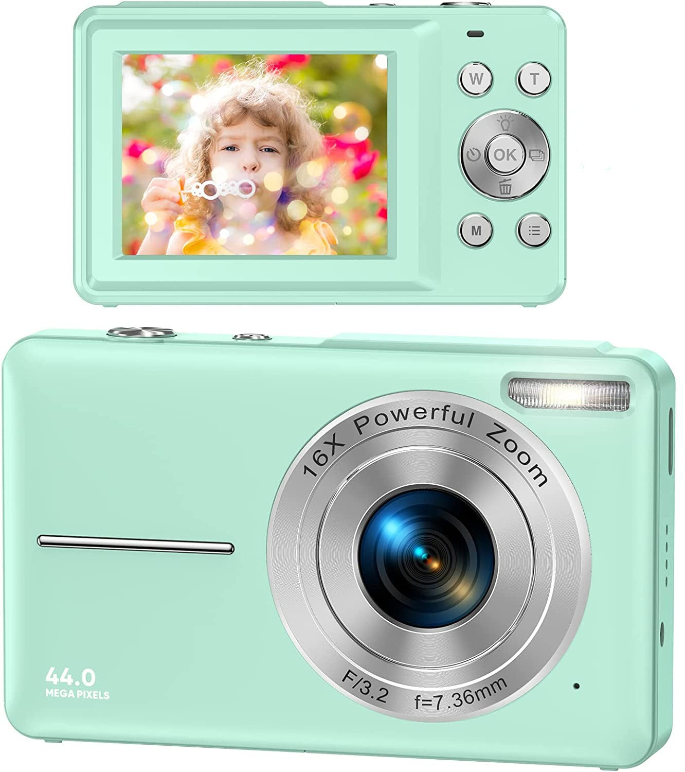 BowLift | Portable Digital Camera 1080P 44MP with 16X Zoom β Compact Vlogging Camera with LCD Screen, Rechargeable, Perfect for Teens and Students