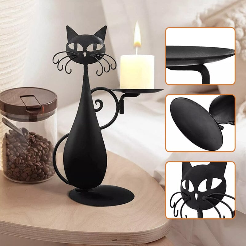 BowLift | Black Cat Candle Holder