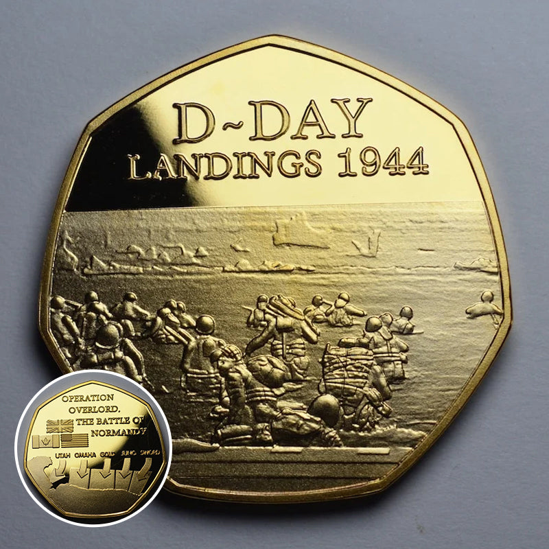 BowLift | D-DAY LANDINGS 1944 24ct Gold Commemorative Coin