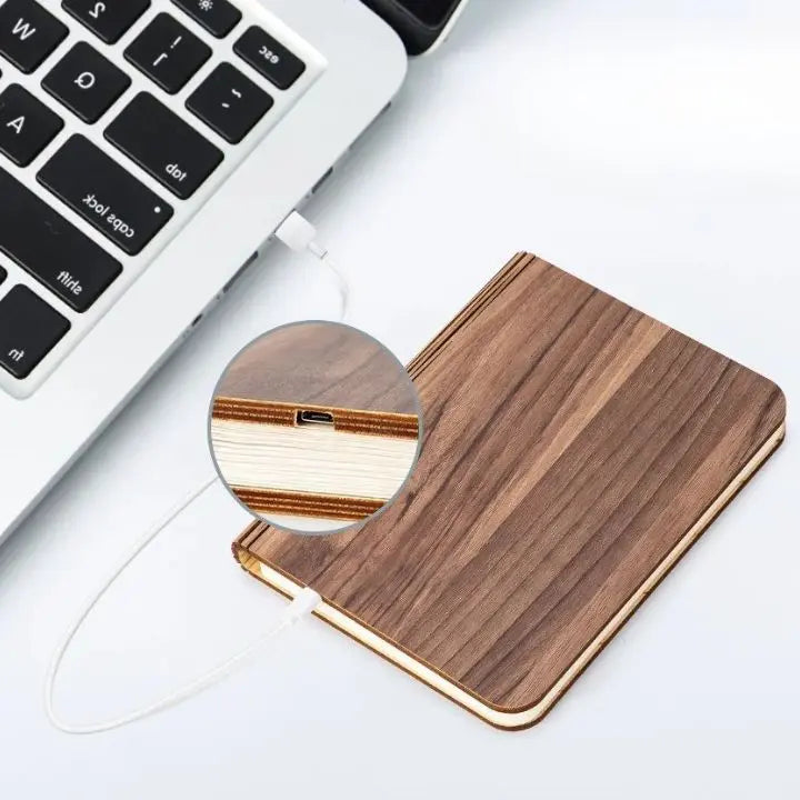 BowLift | Foldable cordless LED wooden lamp – 3 light colors, modern and stylish