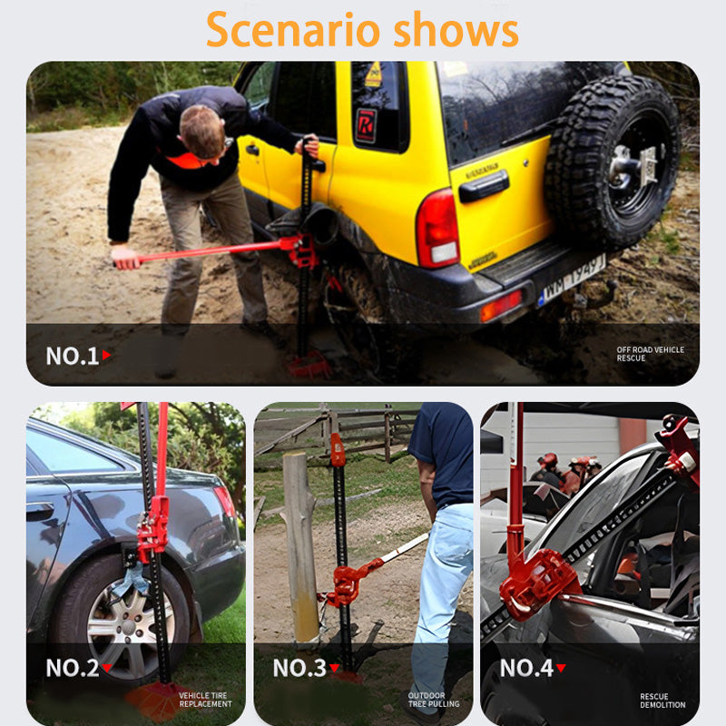 BowLift | Vertical Raised Farmer Roof, Manual 60-Inch Car Rescue Tire Lifter, Emergency Rescue Monkey Climbing Pole