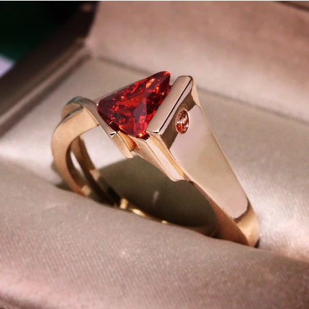 BowLift | Fashion New Ring With Red Stones For Women Vintage Crystal Zircon Rings