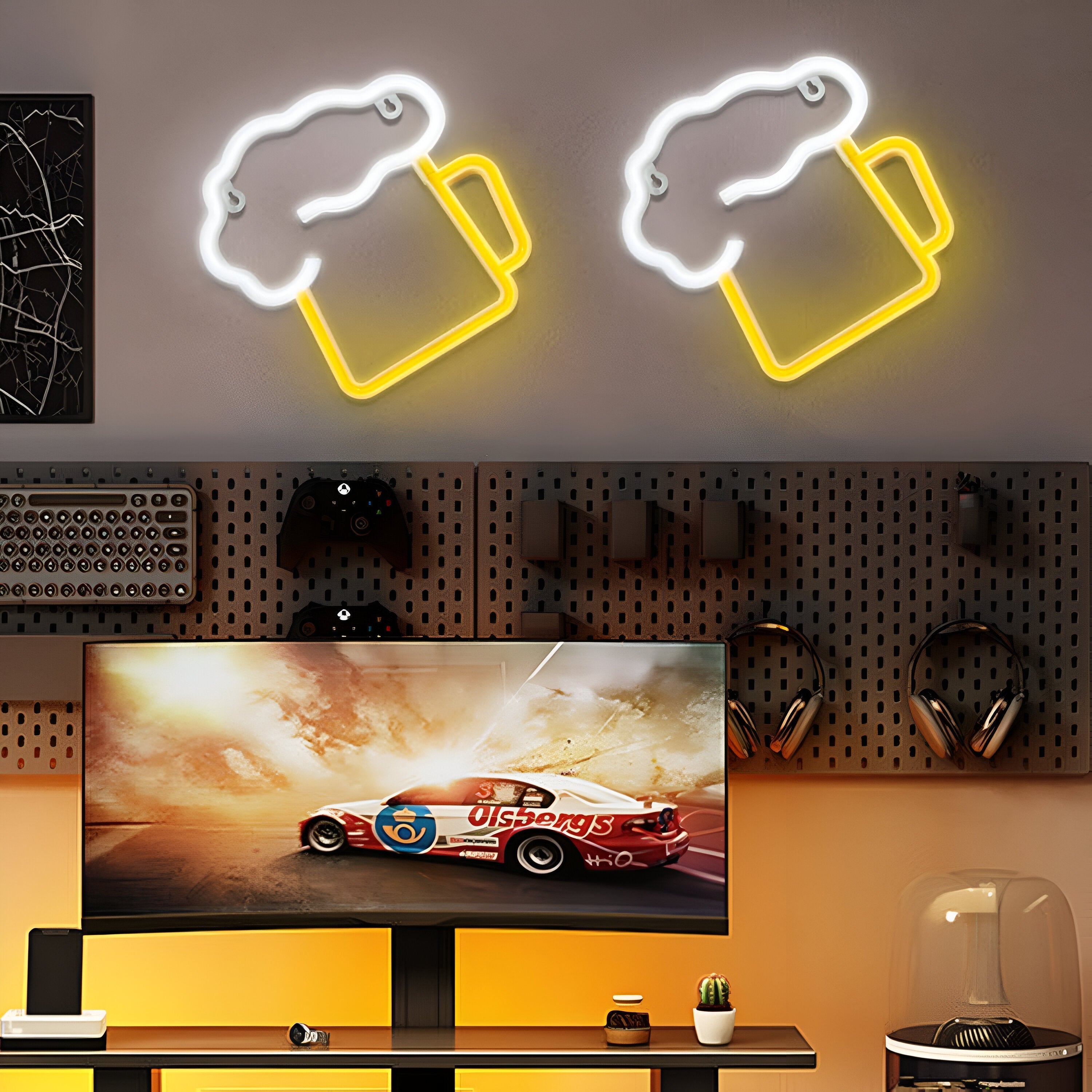 BowLift | Fast Food LED Neon Light – Colorful Wall Decoration with USB Connection