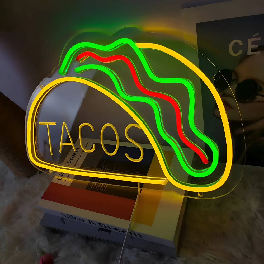 BowLift | Fast Food LED Neon Light – Colorful Wall Decoration with USB Connection