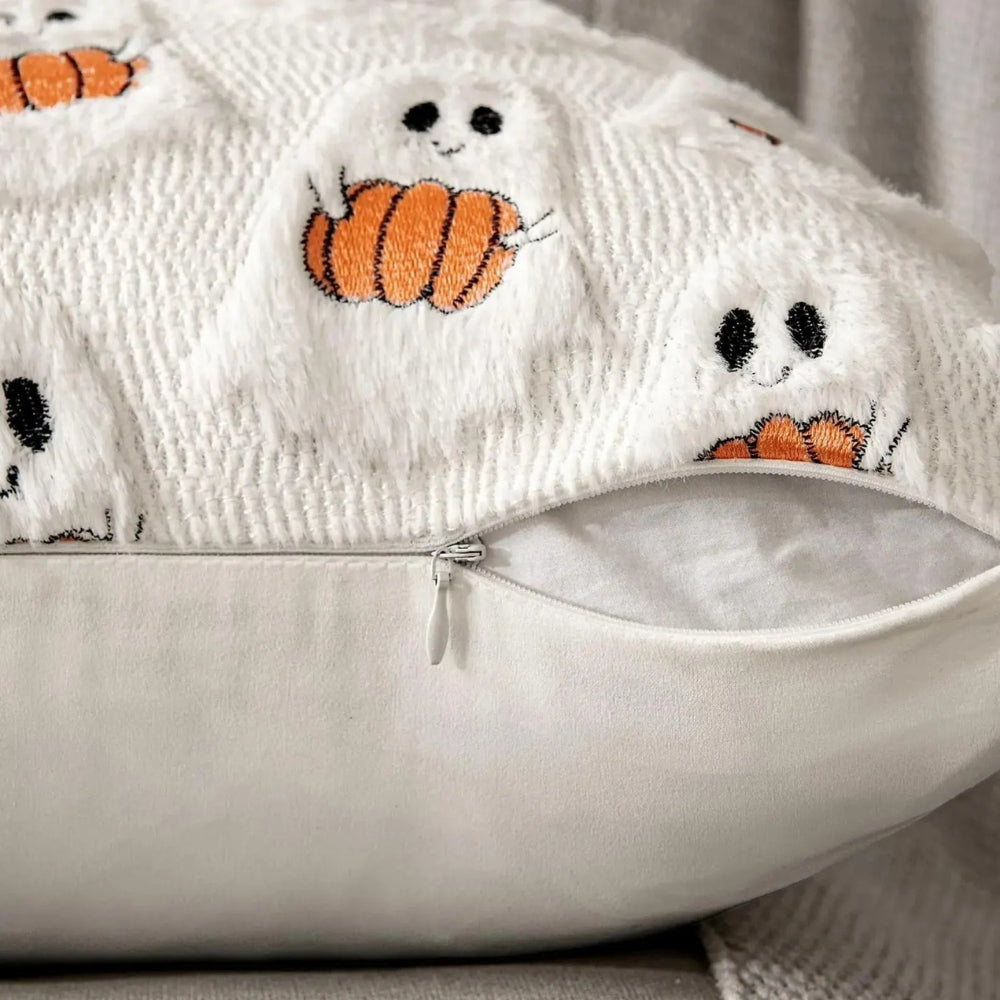 BowLift | Faux Fleece Halloween Pumpkin Cushion Cover